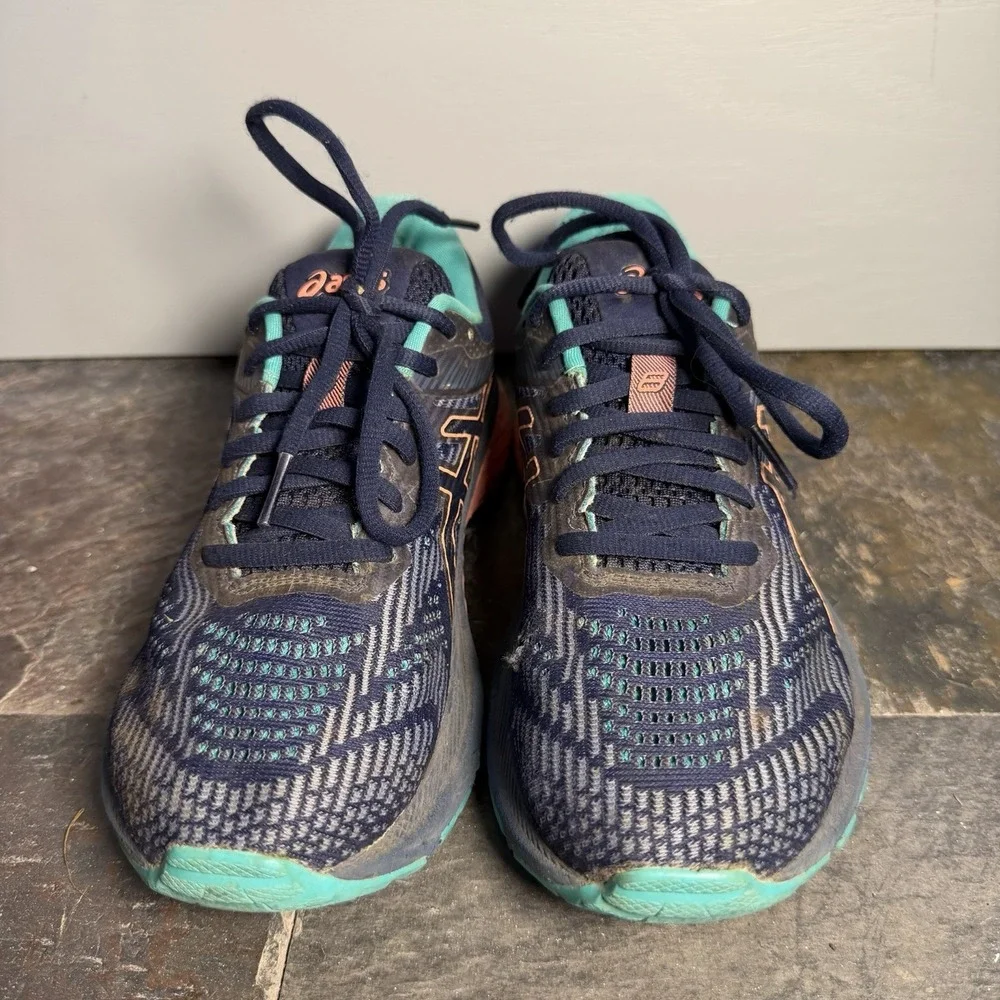 Asics GT-2000 8 Trail Running Peacoat Sea Glass Sneakers Womens Size 6 Blue